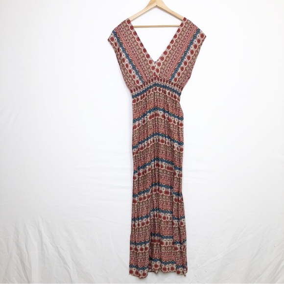 Forever 21 bohemian multi colored maxi dress - Picture 2 of 14